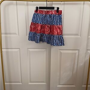Stylish Red and Blue Women's Skirt